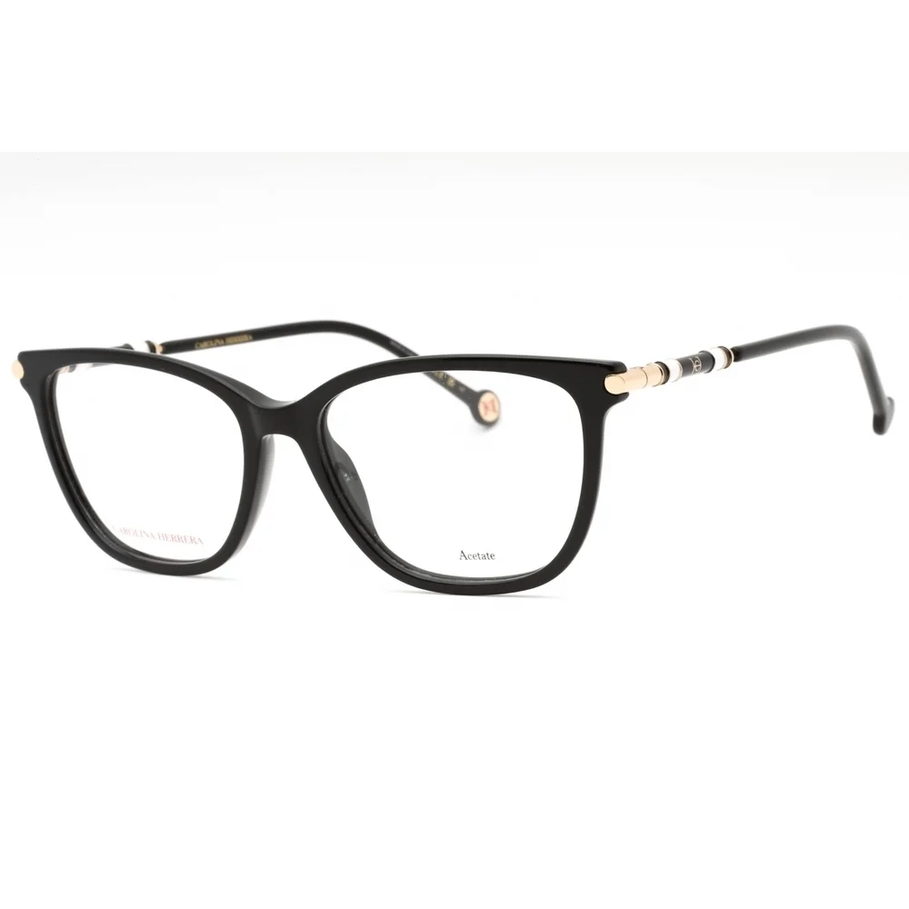 NWT Carolina Herrera CH-0027-807-55 Black Rectangle Eyeglasses